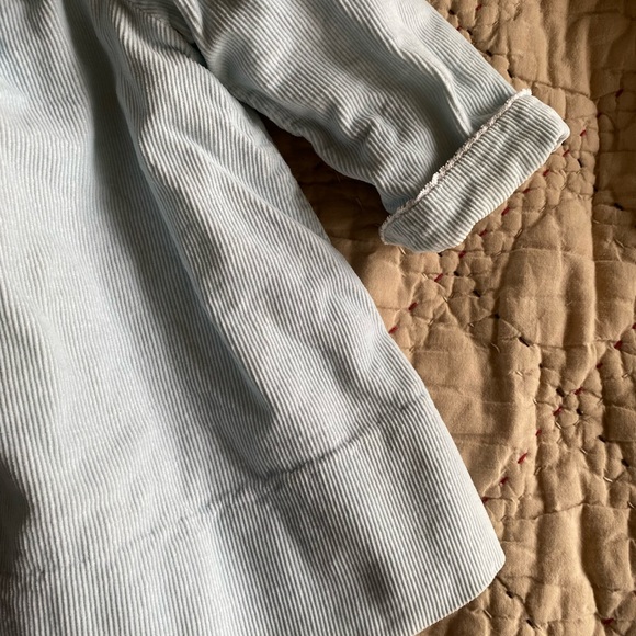 Adorable Light Blue Corduroy Baby Girl Coat - Picture 5 of 8